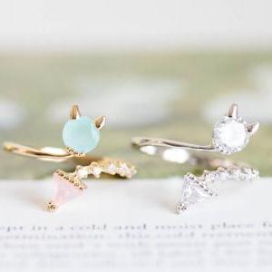the baby devil ring, cute ring, cz ..