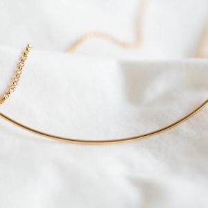 long curve bar necklace,Jewelry,Nec..