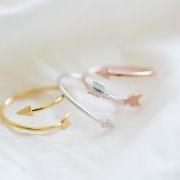 arrow ring,unique ring,adjustable ring,knuckle ring,stretch ring,men ring,couple ring/cute ring/fun ring/bow ring,rose gold ring,R027N