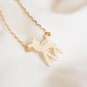 bambi necklace,deer necklace,animal necklace,fashion necklace,beautiful necklace,pretty necklace,womens necklace,cute bambi,N600k