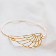 angel wing bangle bracelet ,Jewelry ,Bracelet,angel,wing bracelet,feather bracelet ,wing bracelet,angel wing ,faith bracelet ,B401R