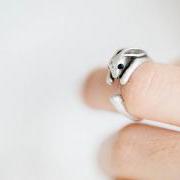 Vintage rabbit ring,Jewelry,Ring,comfortable ring,bridesmaids gift,wrap ring,adjustable ring ,animal ring,rabbit ring,rabbit jewelry,R253N