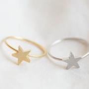 Simple star ring,Jewelry,Ring,star ring,cute star,simple ring,stack ring ,girls ring,minimalist,unique ring,star jewelry,dainty ring, R270N