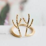 Antler ring,Jewelry,Ring,reindeer ring,deer antler ring,stag horn ring,antlers,Christmas ring,nature ring,antler jewelry,adjustable,R281N