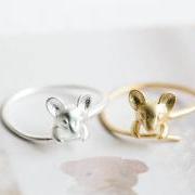 Character mouse ring,jewelry,ring,mouse ring,mice ring,animal ring,adjustable ring,cute mouse ring,stretch ring,wrap ring,unisex ring,R242N