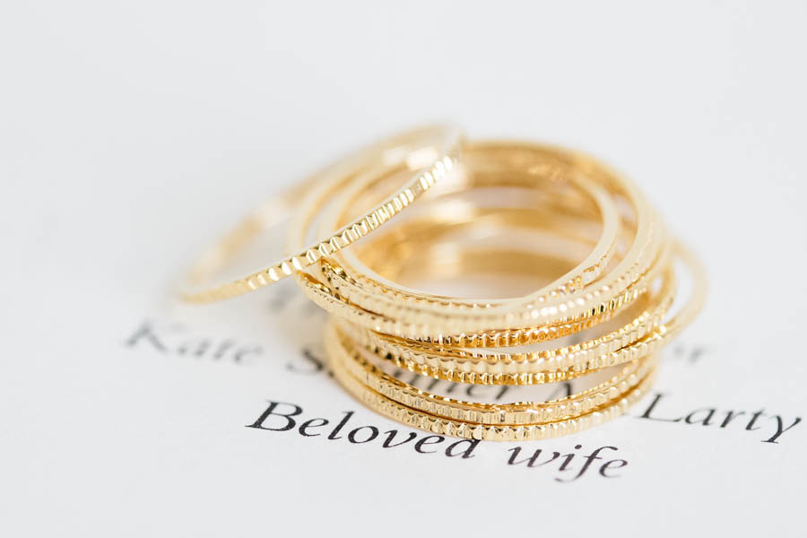 Set Of 3 Inca Dlicate Dent Thread Knuckle Ring,thread Ring,stacking