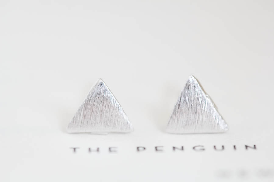 Inca Triangle Stud Earrings Silver Inca Triangle Stud Earrings Silver For Men S Studs E022r