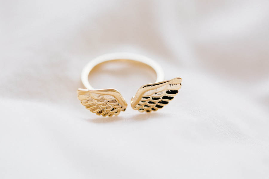 glazed wings ring unique ring adjustable ring knuckle ring stretch