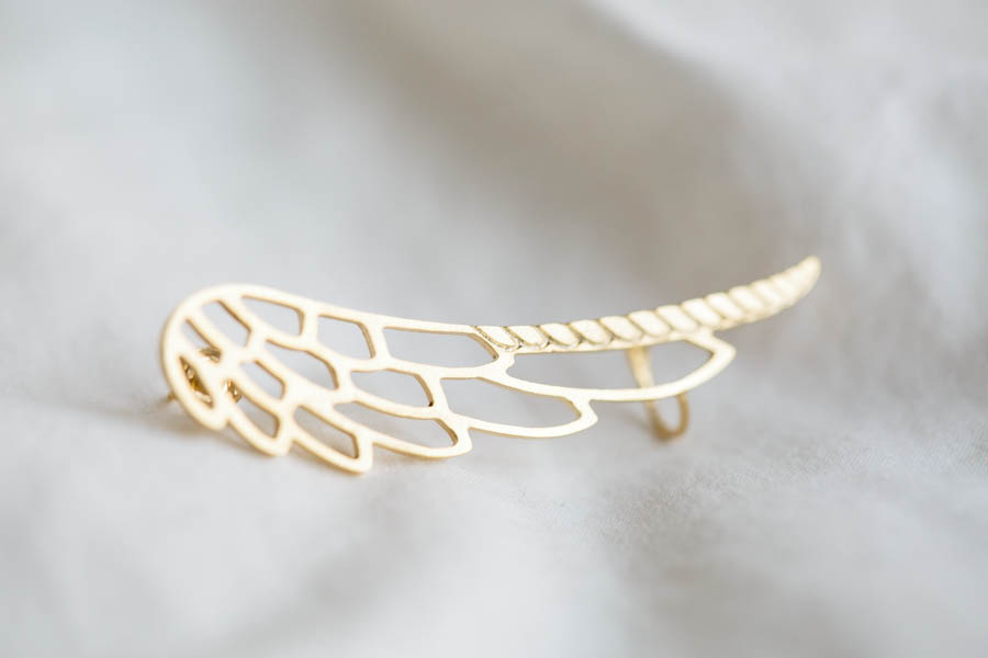 Wing Ear Cuff Earrings Jewelry Minimalist Minimal Wing Ear Cuff Earrings Jewelry Minimalist Minimal Earring Unique E137r