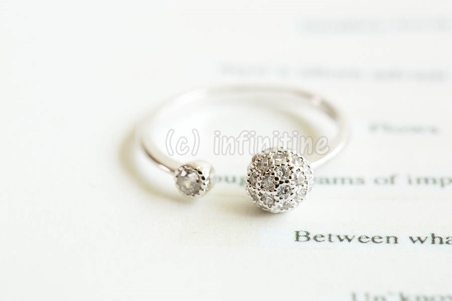 Rose Gold Cz Earth Globe Adjustable Ring,rn2593 on Luulla