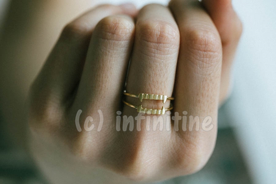 Silver Vampire Teeth Adjustable Ring,RN2588 on Luulla
