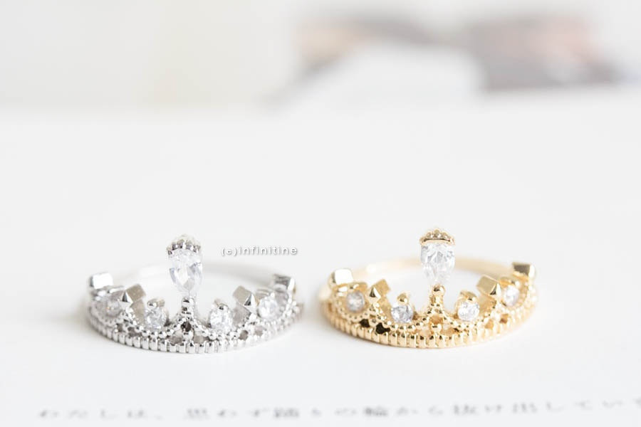 Gold Queens Crystal Rings,crown Rings,cute Rings,jewelry, Jewelry Rings