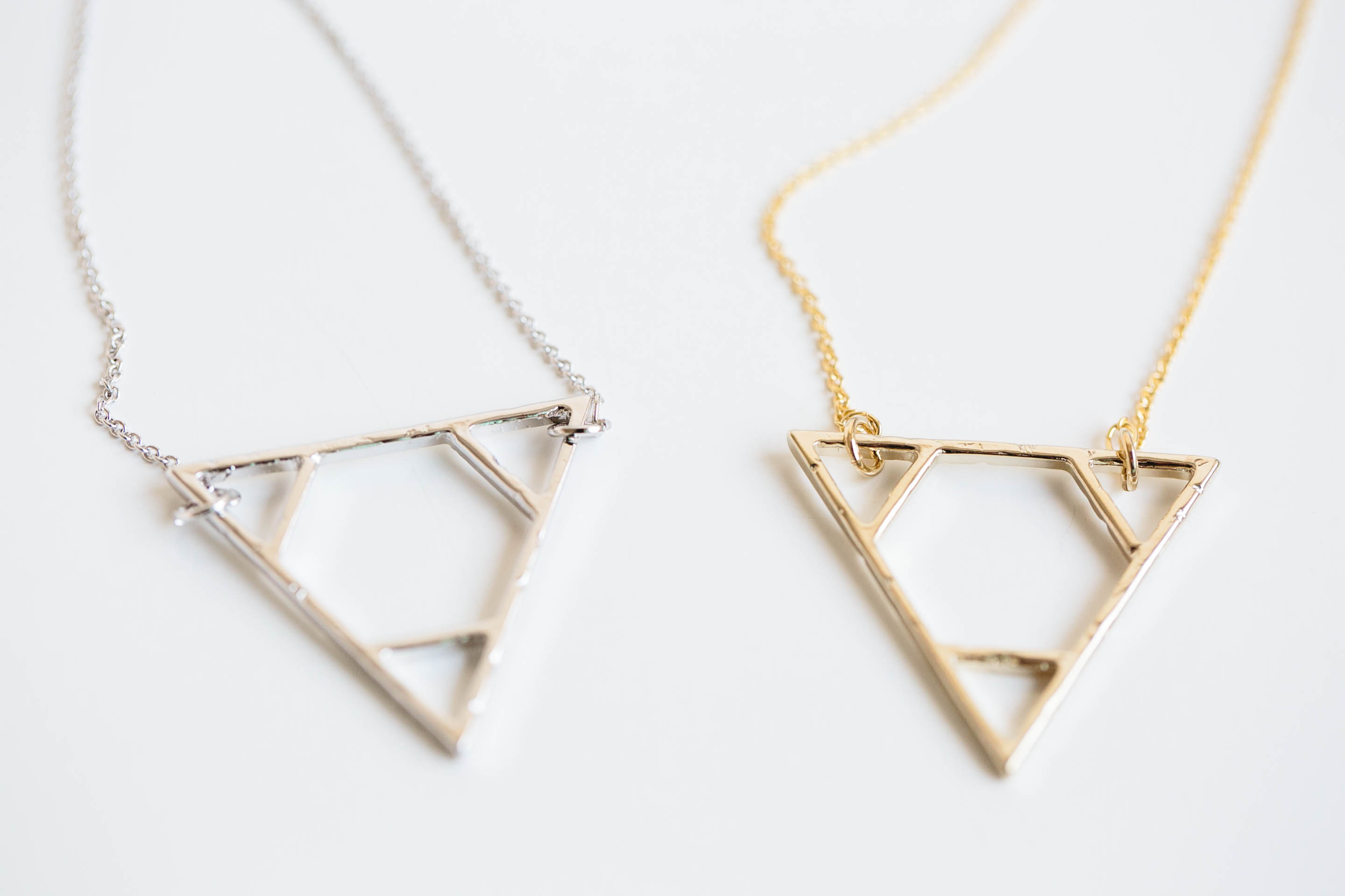 Tri Force TRIANGLE Necklace...Trianlge Necklace,figure Necklace ...