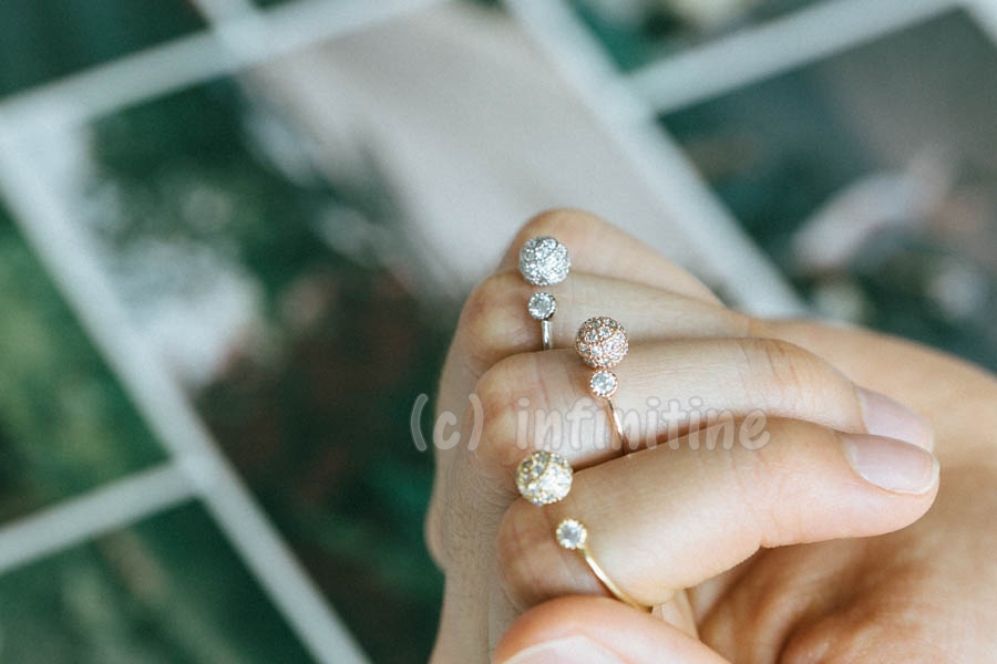 Rose Gold Cz Earth Globe Adjustable Ring,rn2593 on Luulla