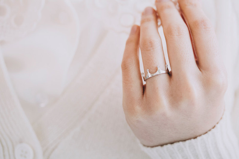 Silver Crown Ring,stackable Rings,cute Rings,stackable Rings/women S